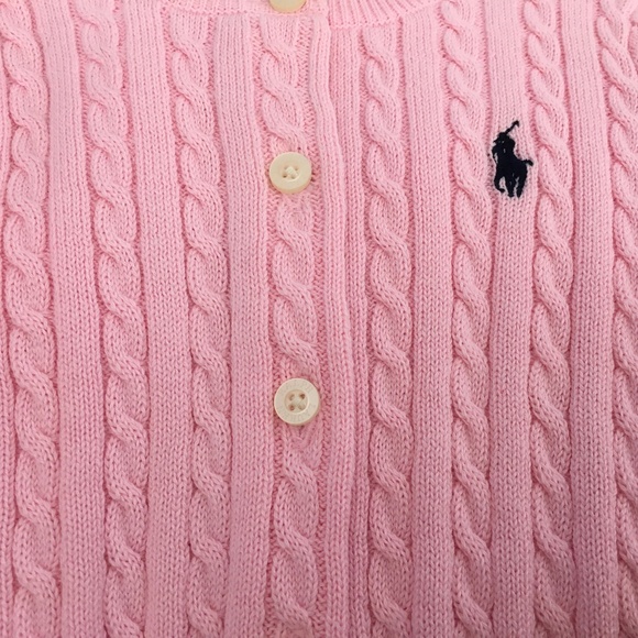 Ralph Lauren Little Girls Cable-Knit Cotton Cardigan size 12 month. - Picture 3 of 6